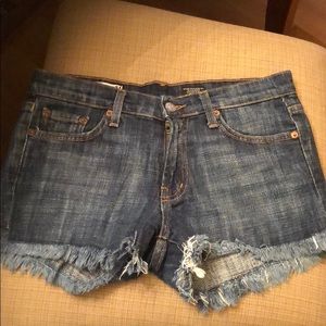 Red Engine Frayed shorts